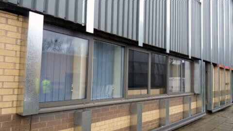 Before cladding Re-Branding Dorking
