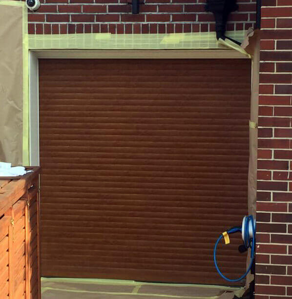 Before garage door refurbishment Northampton